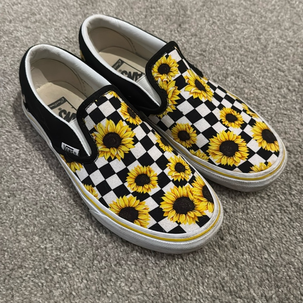 Sunflower checkered Vans